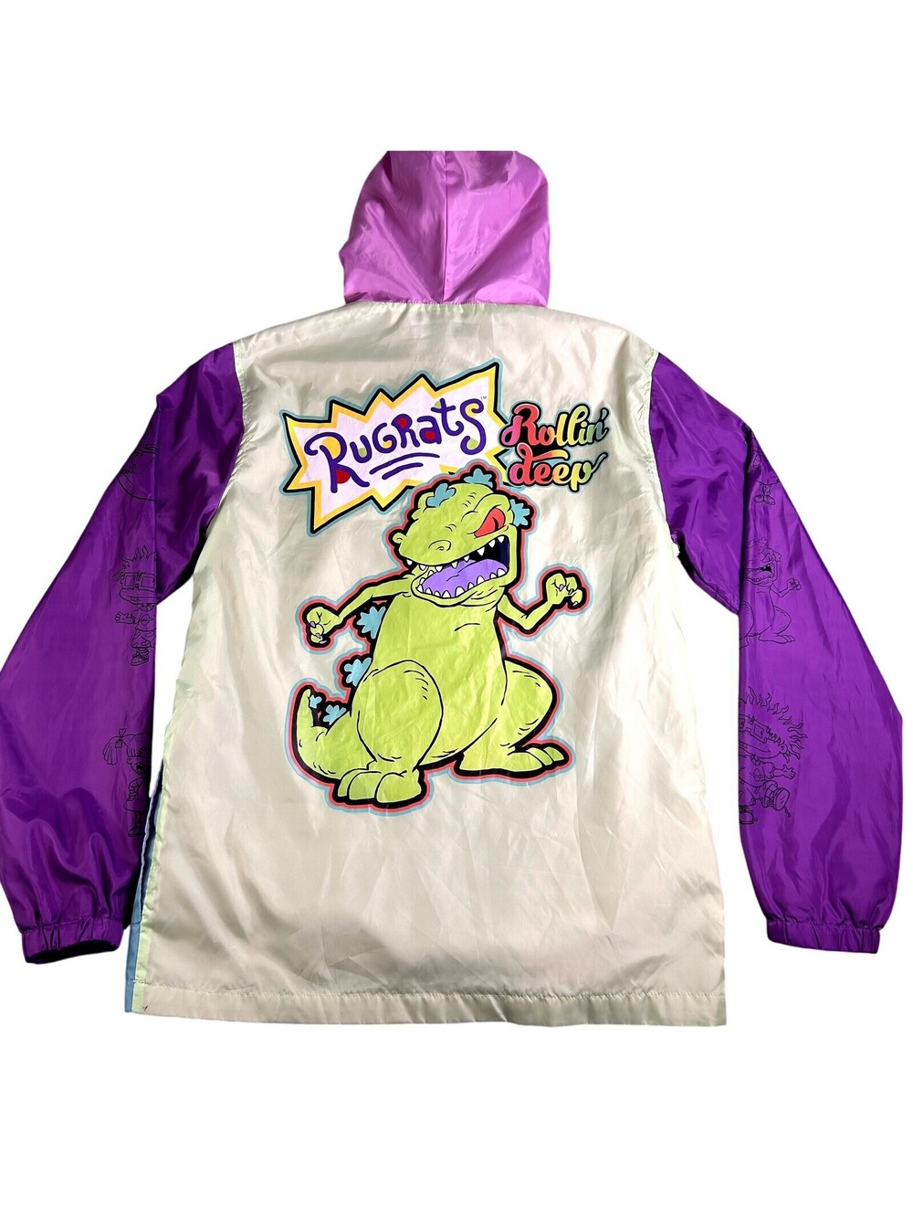 Nickelodeon Rugrats Windbreaker Juniors Medium 90s Y2k Retro Teen Streetwear